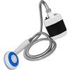 POPETPOP Doccia Portatile da Campeggio Ugello Multifunzionale e Flusso d'Acqua Regolabile in Metallo, Ricaricabile USB per Uso Domestico e Interno