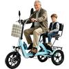 Generic Triciclo elettrico pieghevole per adulti a 3 ruote, ibrido, 14 pollici, batteria al litio rimovibile da 48 V/10,4 Ah, portata massima 150 kg, colore blu.