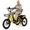Generic Triciclo elettrico pieghevole per adulti, bici a 3 ruote da 18 pollici con batteria rimovibile da 13 Ah, cestino portaoggetti di grande capacità, giallo per anziani