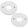 CLISPEED 2 Pezzi Piastre per Bilanciere in Acciaio Rivestimento in Gomma Bianco, Resistenti alle Crepe e Sollevamento Stabile, Foro Centrale Standard 2' per Allenamento a Casa