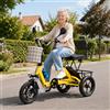 Generic Triciclo elettrico pieghevole per adulti, triciclo a 3 ruote con portata di 200 kg, autonomia di 40 km e velocità massima di 20 km/h, con sedile, cestino, luce LED e clacson, per adulti e an