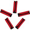 CLISPEED 5 Pezzi Manicotto Protettivo Antiscivolo per Manubri e Maniglie Borse in Poliestere Rosso, Imbottito e Facile da Sostituire, per Fitness e Viaggio