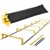 FJMQHU Scaletta per Allenamento Agility Calcio Velocità, Pieghevole con Borsa, scaletta allenamento, 10 pezzi 3.9m con borsa