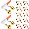 Zerodeko 12 Pezzi Allarme per Abboccata con Campanello e Luce LED Verde per Canna da Pesca, Clip Antiscivolo in Abs e Rame per Pesca Notturna