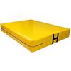 harayaa Tappetino Palestra Ginnastica Materassino Allenamento Materasso Tumbling Tatami Fitness con Spugna di Supporto E Copertura Pvc con Dettagli Rinforzati, Giallo