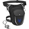 Leathario Marsupio da Gamba per Moto e Sport, Borsa Cosciale Regolabile con Cintura Elastica, Multi-Tasche Zip, Materiale Antigraffio e Impermeabile
