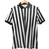 Ruiqas Maglia ufficiale da arbitro da uomo, a righe bianche e nere, con colletto rovesciato