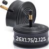 MetersGod 2 pezzi, Premium 26 x 1.75/1.90/1.95/2.0/2.10/2.125, camere d'aria per bici, compatibili con pneumatici da 26 x 1,75 a 2,125, con valvola Schrader da 48 mm, gomma butilica, utilizzati per
