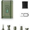 TAIZhiChen Pompa Portatile Compressore Elettrico Gonfiatore Aspiratore con Luce Opzionale E Ricarica USB‑C in Adatta per Campeggio Notturno Bagagliaio Auto, Array, Verde