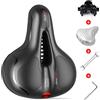 Prodkfe Sella per Bicicletta Comoda Sella Bici Ergonomica in Memory Foam Sedile per Bici con Strisce Riflettenti Impermeabile Uomo e da Donna Sellini per Biciclette da Strada City Mountain MTB Bike Rosso