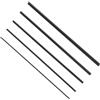 ORFOFE Kit Riparazione Canna da Pesca 5 Pezzi in Fibra di Carbonio, Accessori Pesca per Canna da Mare, Colore Nero, per Uso in Acqua salata