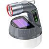 Genérico Lanterna solare per esterni, lampada da tavolo portatile, ricaricabile tramite USB