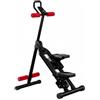 Gralara Stepper Pieghevole Attrezzo Fitness Climber Cardio Allenamento Gambe Movimento Verticale Regolabile 5 Livelli Cavo Acciaio Rinforzato Salvaspazio, Nero