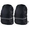 Abaodam Copertura Striscia Riflettente Notturna per Zaino 2 Pezzi Oxford e Cuciture Resistenti 30-55l per Viaggi e Ciclismo