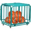 YldessmEU Carrello portaoggetti for palloni Sportivi, Pieghevole, Gabbia da Basket con Ruote e Coperchio, for Garage Palestra Scolastica, Carrello Verde Attrezzature da Calcio Pesanti(80x60x70cm)
