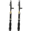 NAMOARLY 2 Pezzi Canna da Pesca Telescopica Portatile in Lega di Alluminio e Fibra di Vetro Sezione Corta, Materiale Super Duro e Mulinello Mini Spinning per Avventure di Pesca Estese