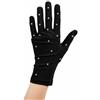 YueShengYCHUANG Guanti da Pattinaggio Artistico con Cristalli Luminosi Impermeabili Dal Fitting Flessibile in Nylon Spandex Ideali per Adulti E Bambini Adatti a, Black, S