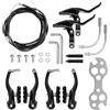 DELAESI Freni per bicicletta Set freni bicicletta Nero V-Brake con cavo freno leva freno pastiglie freno Universale Alluminio Freni bicicletta per la maggior parte delle biciclette