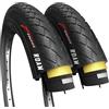 Fincci Copertoni bici da corsa 28, Coppia Pieghevole Gomme 700 x 35c 37-622, Pneumatici con Protezione Anti-puntura da 3 mm, per Bici elettrica, Strada Turismo Bicycle - Confezione da 2 Accessori Bici