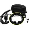 Milageto Maschera da Snorkeling con Custodia Regolabile Maschera da Sub con Boccaglio Antiappannamento Attrezzatura per ulti, Immersioni, , Nero Giallo , Adulto