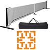 KiBcsLic Court Markers Rete da Pickleball Portatile Kit Segnatura Campo con Marcatori Confine Acciaio Stabilità Migliorata Montaggio Veloce Adatto per, Nero Con Linee Di Campo Arancioni