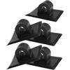 Abaodam Fibbia Quadrata Supporto Motore Kayak 5 Pezzi PVC Nero