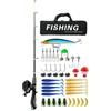 Générique Attrezzatura da pesca per, Set da pesca per - Combos Canna e Mulinello Portatile | Set combinato di canna e mulinello telescopico da 1,6 m/5,25 piedi, con scatola per esche, Borsa