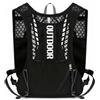 LOVIVER Sports Shoulder Pack Zaino da Corsa Gilet Idratazione Borsa Spalla Zainetto Leggero in Poliestere con Serbatoio Acqua Predisposto Schiena a Nido d'Ape , Nero