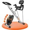 YOSUDA cyclette da casa pieghevole magnetica 3 in 1,cyclette con schienale,Display LCD,Tempo，Velocità，Consumo di calorie，Frequenza cardiaca，Distanza, Max 150 kg