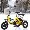 Generic Triciclo elettrico pieghevole a 3 ruote per adulti, antiscivolo, per l'inverno, portata massima 180 kg, autonomia 45 km, 3 modalità di guida, display LCD, luce LED, ideale per la mobilità ur