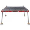 Baoblaze Piattaforma da Pesca Pieghevole Supporto Pedana Tavola Base in Lega di Alluminio con Struttura Rinforzata E Superficie, Piattaforma 900 800 Mm Con Gambe Da 1.1 Metri
