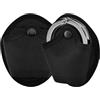 Generisch Fondina per manette in nylon, marsupio per polsino standard a catena o con cerniera, nero, 13 x 11 x 3 cm