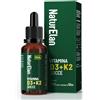 NaturElan Vitamina D3 K2 Gocce, 50ml, 2000 UI/giorno per dose (2 gocce), Vegetariano