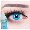 MeralenS Funnylens Lenti a contatto azzurre con porta lenti a contatto Sky Angel - Demone, White Walker morbide comode da indossare, ideali per Halloween Manga Anime Cosplay o Carnevale senza correzione