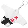 BESTonZON Portachiavi da Judo Bianco, Ciondolo Leggero in Lega e Poliestere, Design Uniforme, Regalo per Amanti delle Arti Marziali