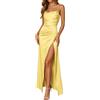 Vhersily Abito Lungo Donna Sexy con Spalline Sottili Schiena Nuda e Taglio Aderente per Eventi Esclusivi - Vestito Elegante Aperta Slim Fit Serate Speciali per Luna Miele, Anniversari o San Valentino