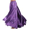 Vhersily Gonna Danza del Ventre Professionali Costume Swing Gonne Lungo Elastico in Vita Spiaggia Lunga Abito Stage Danzatrice Raso Performance, per Cerimonie Discoteca, per Business e Matrimoni