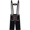 Vhersily Costume Tradizionale Pantaloni Festa della Birra Popolare Oktoberfest Uomo Pantaloncini Bavaresi con Bretelle Tedesco Vestito Tirolese Lederhosen Bavarese Marrone, da Discoteca
