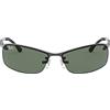 Ray-Ban - Occhiali da sole RB3183 Top Bar Rettangolari, Grey (004/71 Gunmetal)
