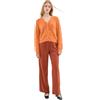 Compañía Fantástica Compania Cardigan Fantastica Arancione in Maglia Texture