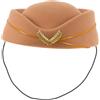 BESTonZON Cappello da Hostess in Nylon Lana Effetto Pelliccia Beige Morbido e Confortevole Taglia Regolabile, Accessorio Raffinato per Costume e Spettacoli