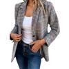 Vhersily Blazer Da Donna In Tweed Autunno Inverno Casual Plaid Pied De Poule Blazer Da Lavoro Giacche Abbigliamento Estivo Blusa Classiche Camicetta, Ciclismo Clubwear Streetwear Fresche e Traspirant
