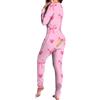 Vhersily Pigiama Donna Sexy Hot per Sesso Aperto Cotone Invernale Pigiama Intero Caldo Lovable Pile Manica Lunga Lingerie Curvy Felpato Nightwear 2026 Regalo Capodanno San Valentino per Notte di Nozze