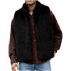 Vhersily Gilet Di Pelliccia Da Uomo, Senza Maniche, Caldo, In Pelliccia Sintetica, Perfetta per Autunno e Inverno, Giaccone Invernale Trench Coat Outwear, Workout Running Sportivo, Punk Streetwear