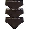 Armata di mare 3 slip uomo in cotone con elastico esterno scritta Armata di Mare nero (7-XXL)
