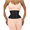 Atbuty Busto Corto in Vita Formatori Cincher Corsetto Sottoseno Body Shaper Lattice Sport Cintura, Nero (Torso Corto 20,3 cm, 9 Ossa d'Acciaio), Small