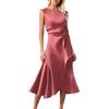 Vhersily Donna Abito Tubino per Abiti da Canotta da Ufficio Vintage Senza Maniche con Scollo Rotondo con Volant, per Cerimonie Discoteca Cocktail, Costume Da Principessa, Abiti Da Sera Formale