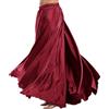 Vhersily Gonna Danza del Ventre Professionali Costume Swing Gonne Lungo Elastico in Vita Spiaggia Lunga Abito Stage Danzatrice Raso Performance, per Cerimonie Discoteca, per Business e Matrimoni