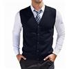 Vhersily Gilet da Uomo Inverno V Collo Senza Maniche Gilet Classico attività Commerciale Signore Maglieria Panciotto Maglione Cardigan Canotte, Tinta Unita, per Autunno, Versatili per Look