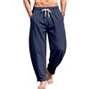 MEDUOLA Pantaloni in Lino Cotone Uomo Harem Y2K Taglio Curvo Pantaloni Casual Leggero Baggy e Ampi con Tasche per Spiaggia Estate